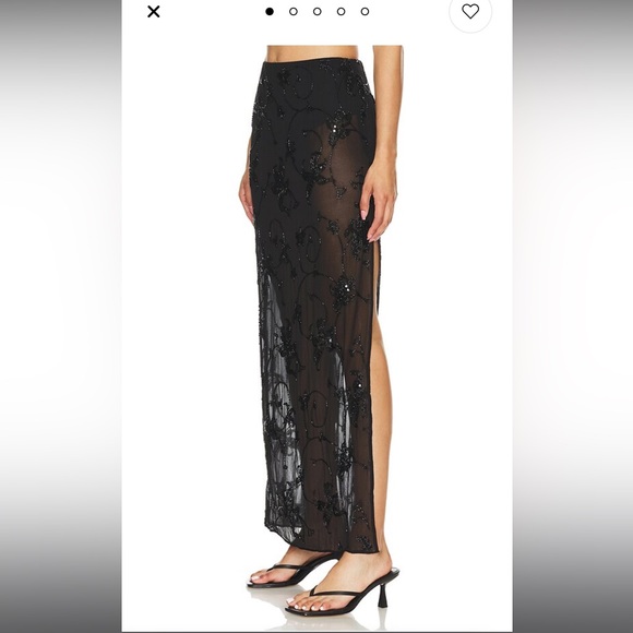 Camila Coelho Eloisia Maxi Skirt in Black - Picture 1 of 8